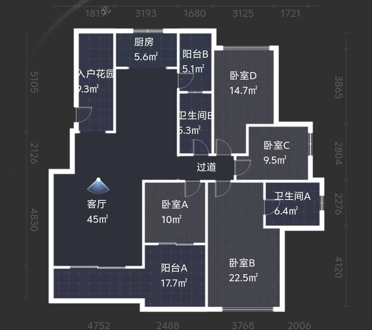 湘银星城  4室2厅2卫    112.0万