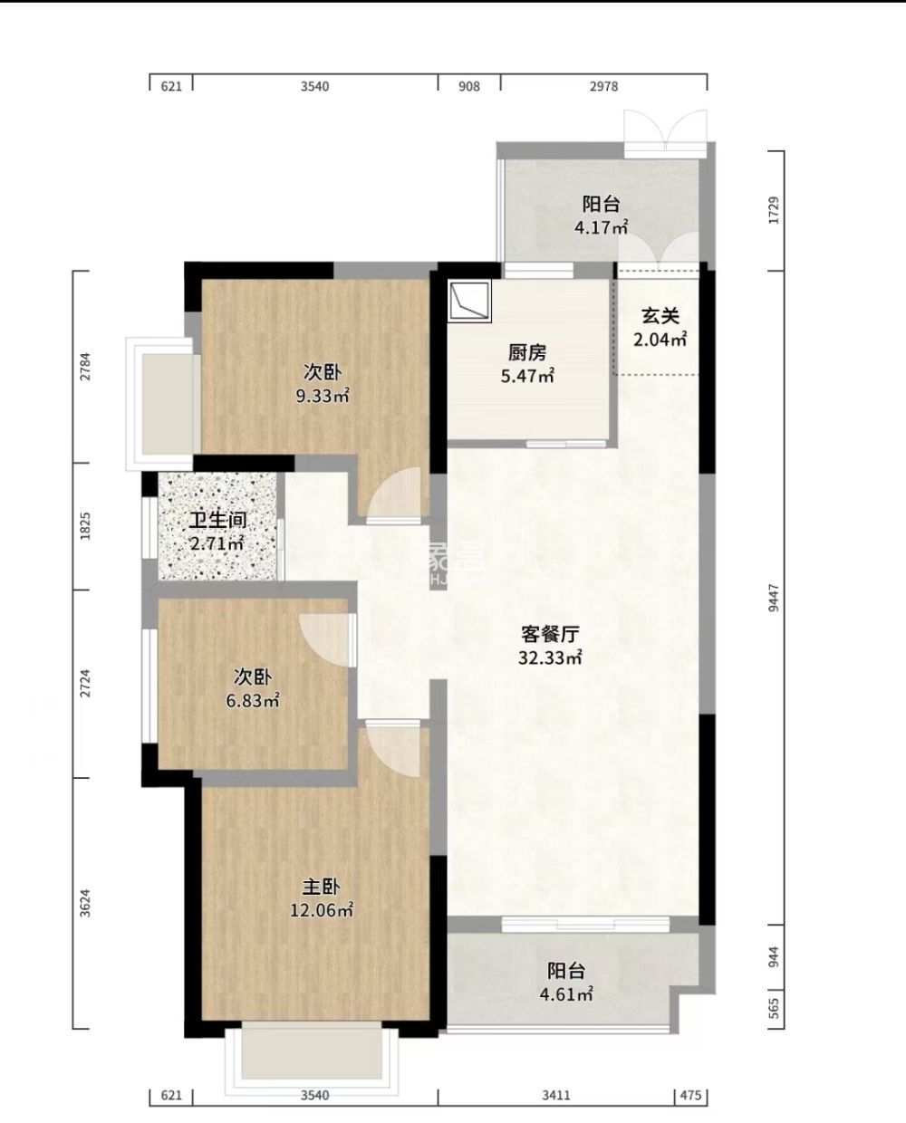 中建御山和苑  3室2厅1卫    52.8万