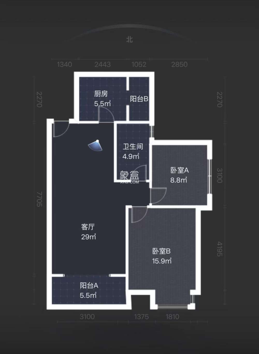 山水洲城华晨第一城  2室2厅1卫    36.4万