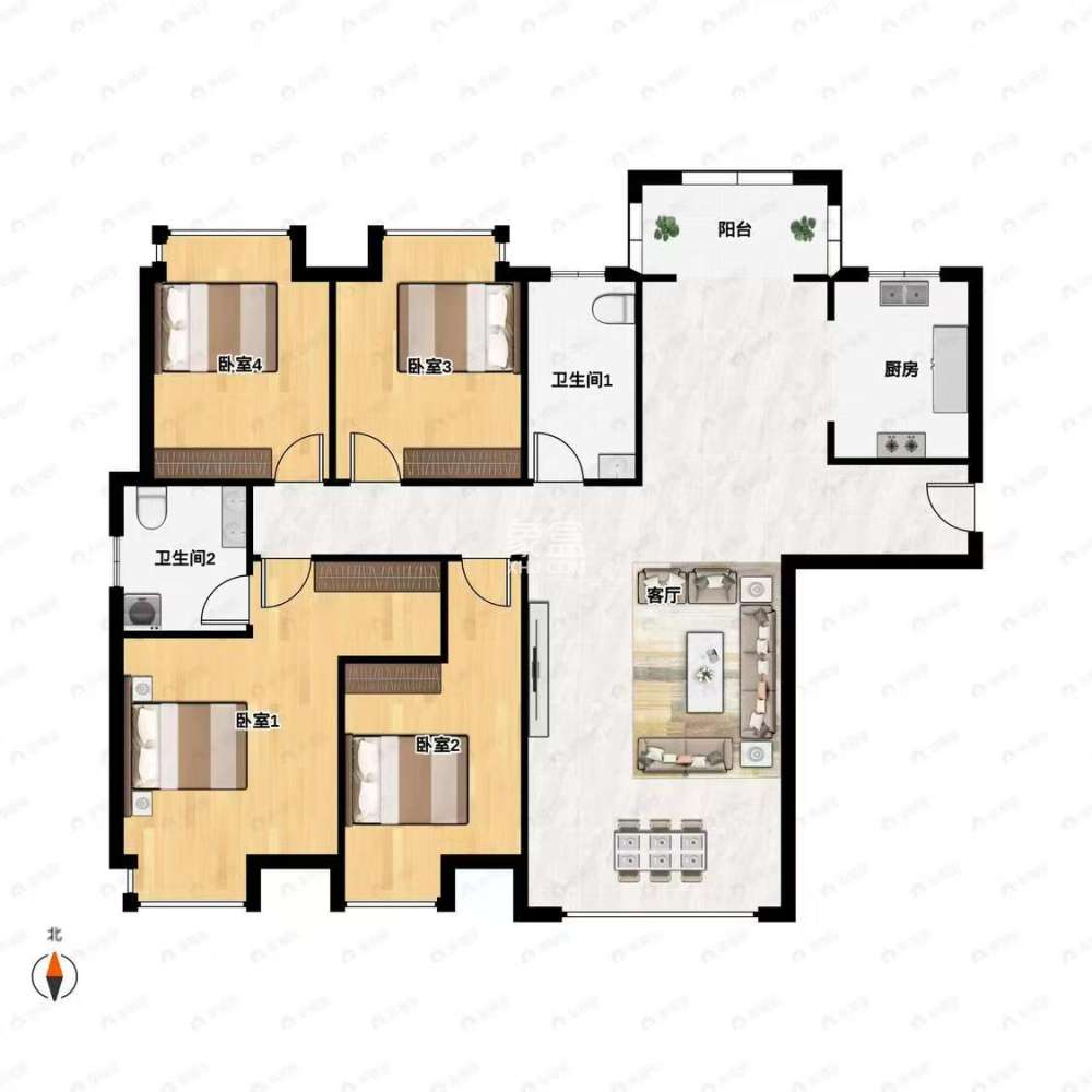 金水湾 4室2厅2卫 100.0万 金水湾 4室2厅2卫 100.0万室内图