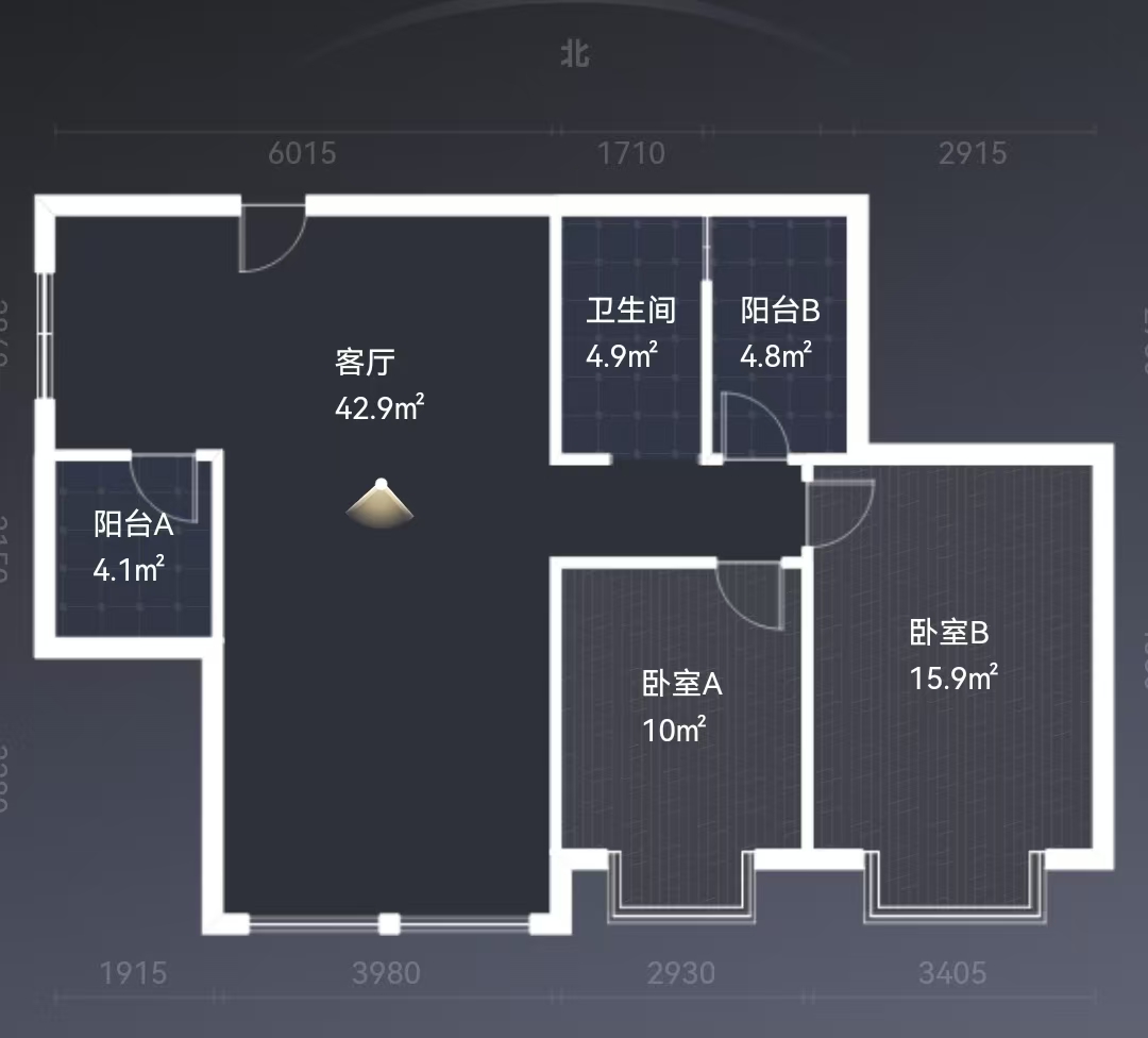 型格建宁翰府  2室2厅2卫   45.00万室内图1