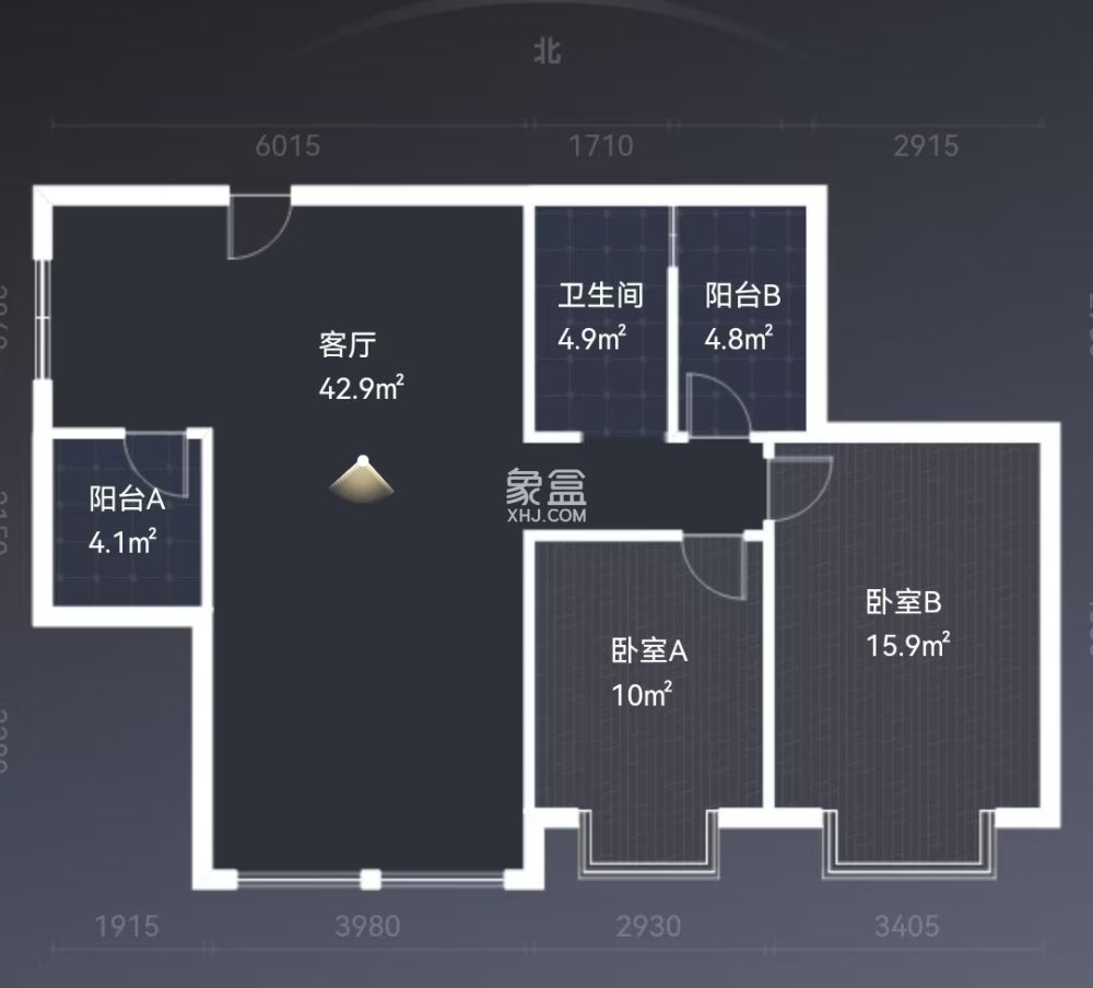 型格建宁翰府  2室2厅2卫    45.0万