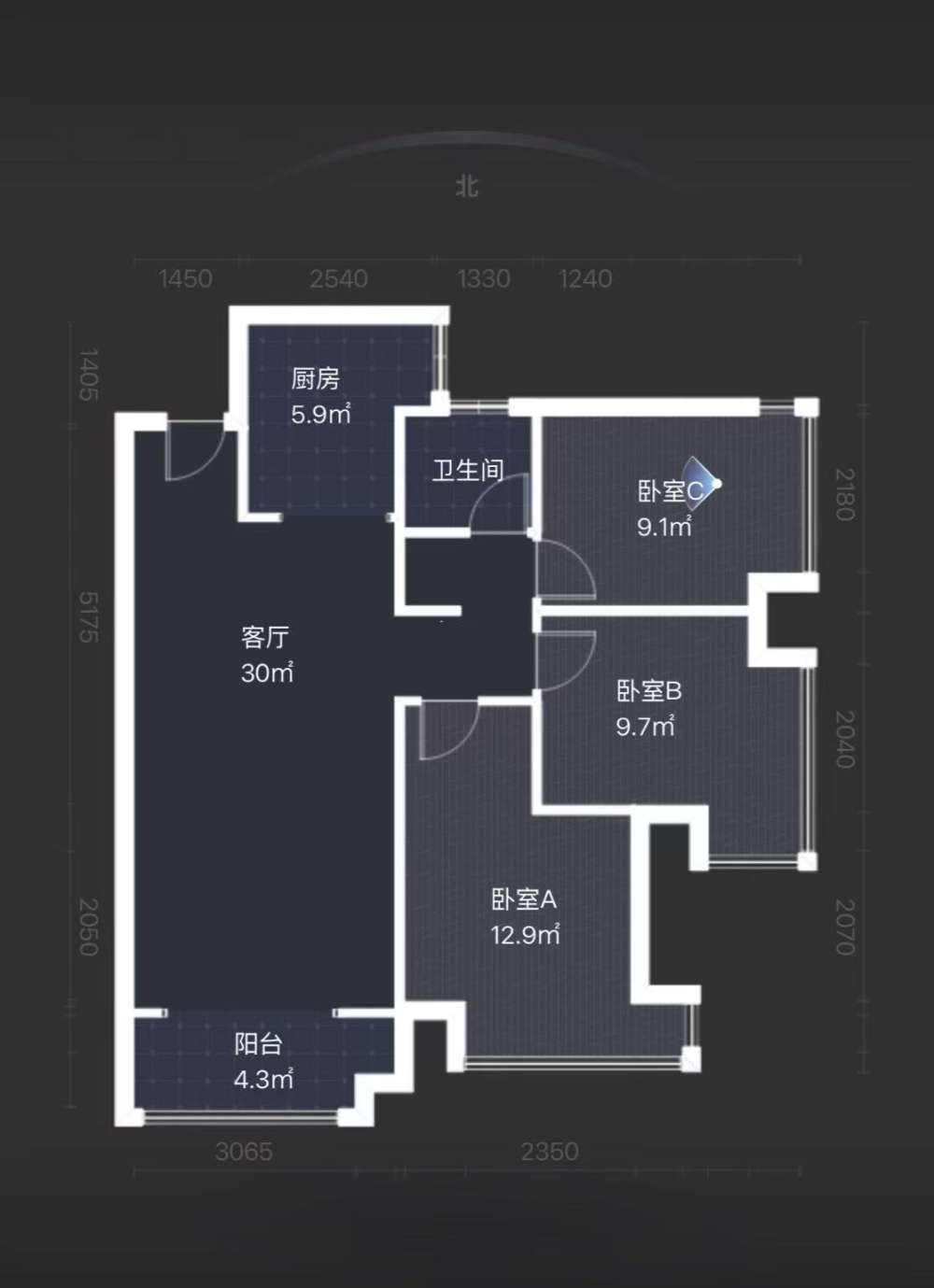 金轮津桥华府  3室2厅1卫   80.00万
