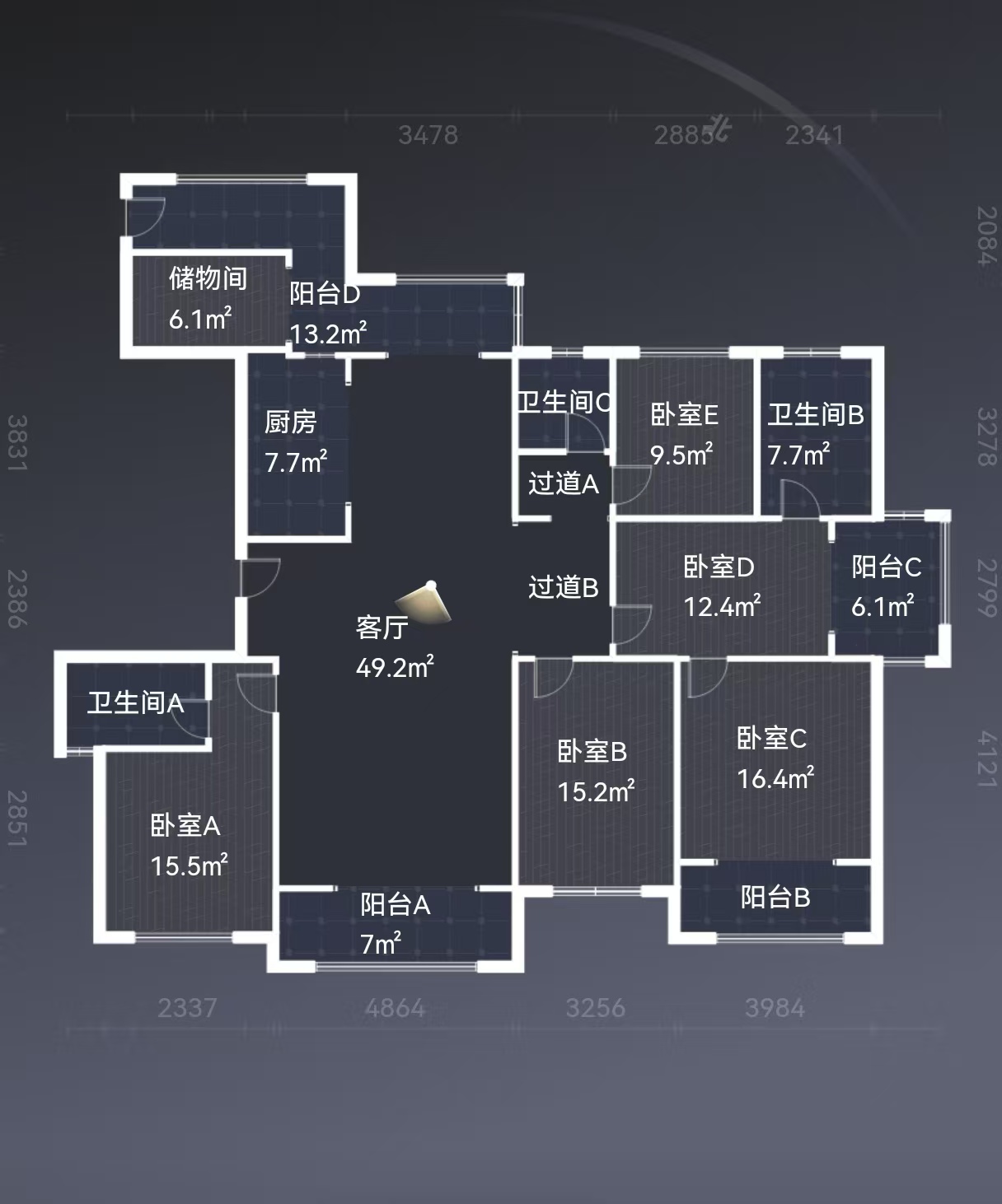 中泰财富湘江  5室2厅3卫    139.0万 中泰财富湘江  5室2厅3卫    139.0万室内图