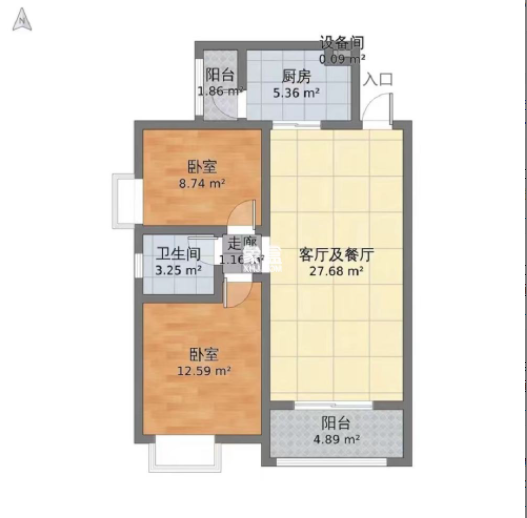 亿都时光  2室2厅1卫   49.80万