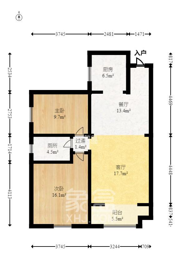 天骄福邸  2室2厅1卫   2650.00元/月