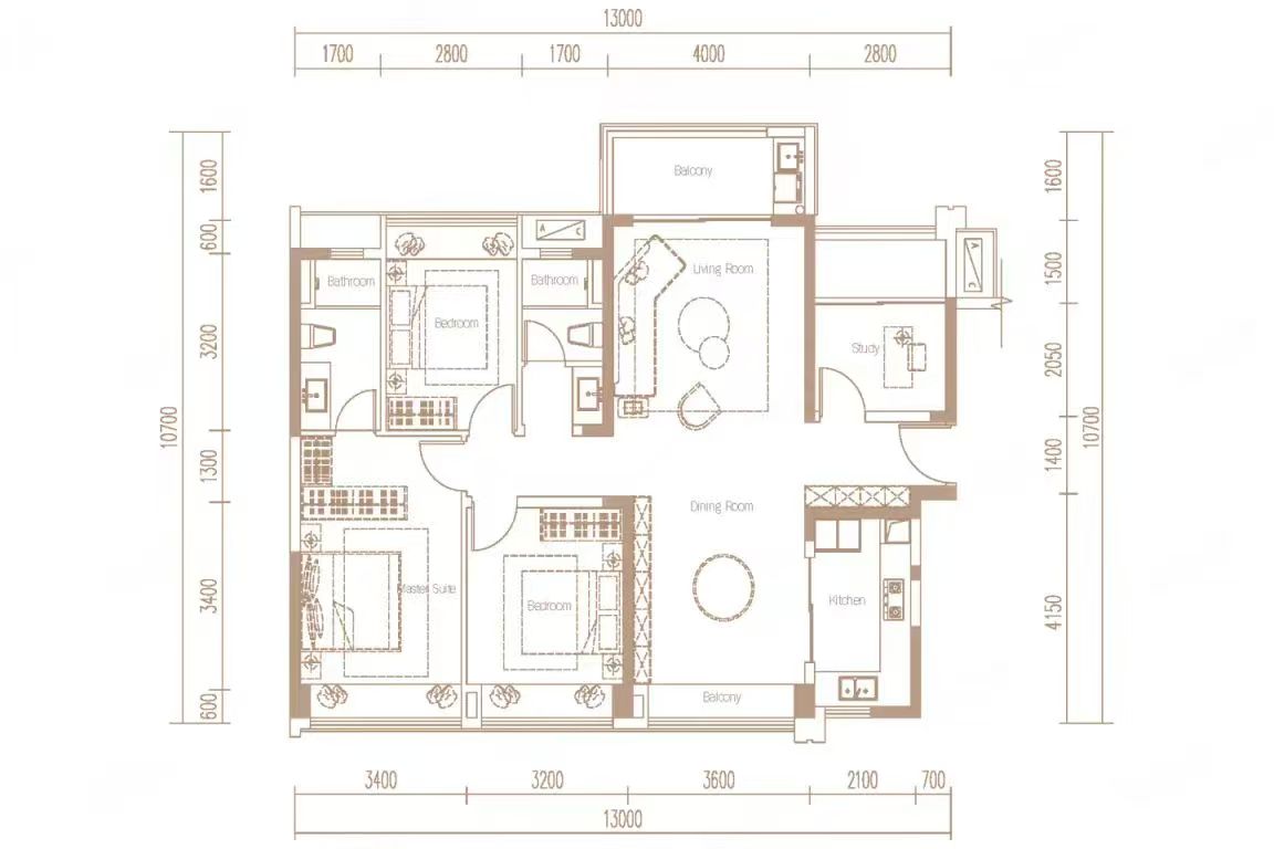 中海汇德里  4室2厅2卫    380.0万 中海汇德里  4室2厅2卫    380.0万户型图