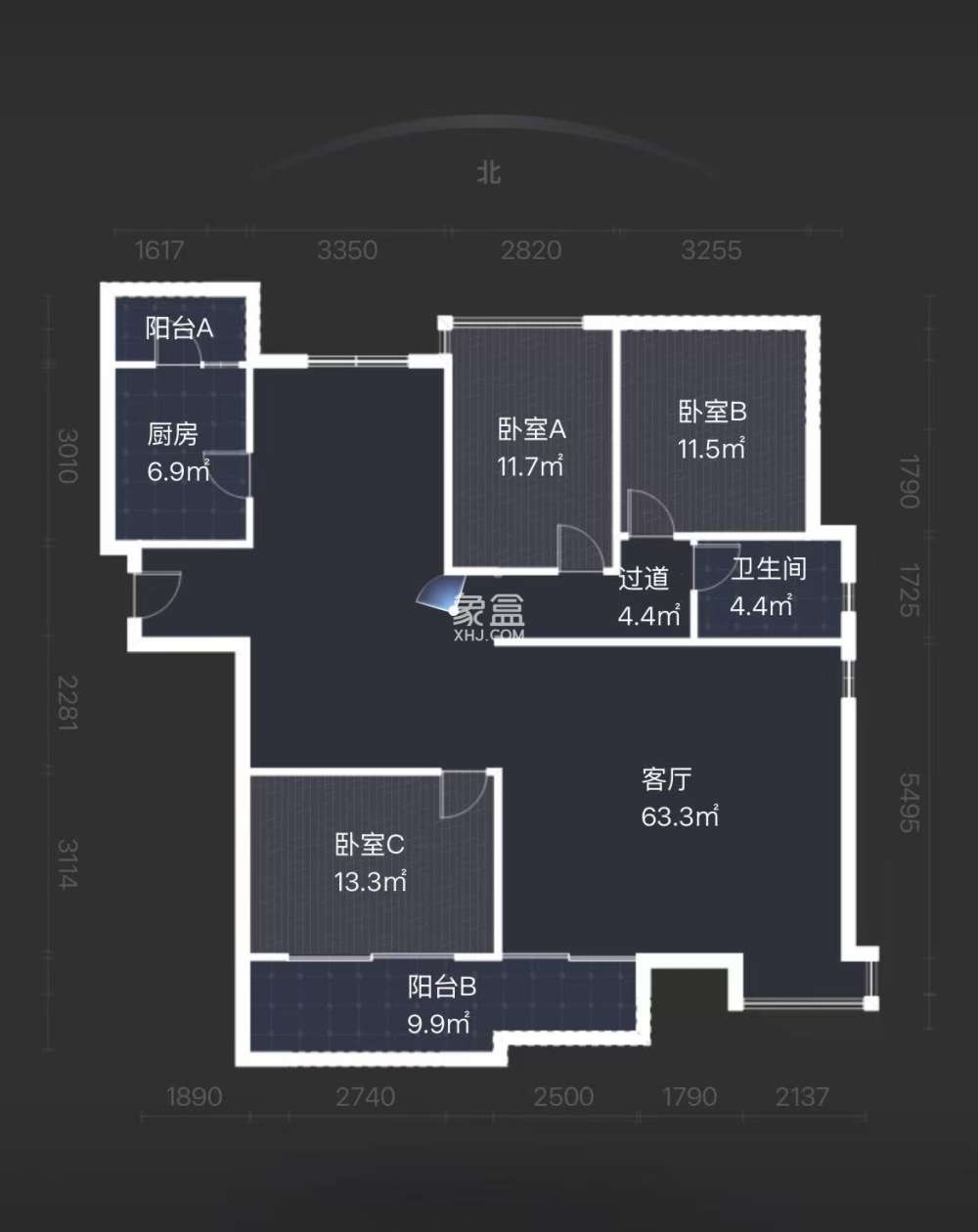 翡翠公园（北大资源）  4室2厅2卫    73.0万