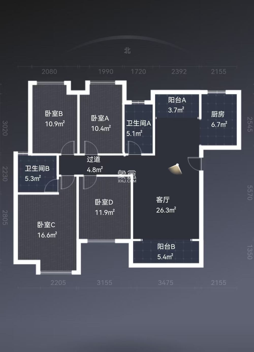 西郡佳园  4室2厅2卫    48.0万
