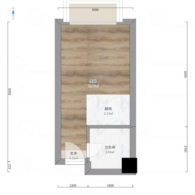 荟聚之光  1室1厅1卫    1800.0元/月 荟聚之光  1室1厅1卫    1800.0元/月户型图