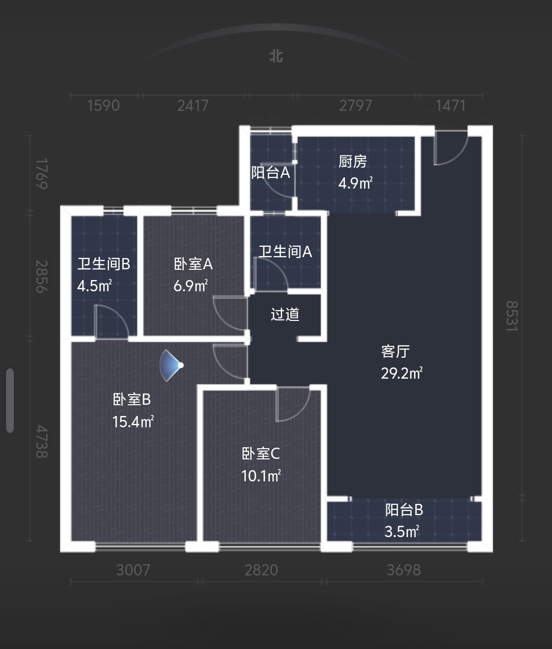 奥园广场  3室2厅2卫    67.8万