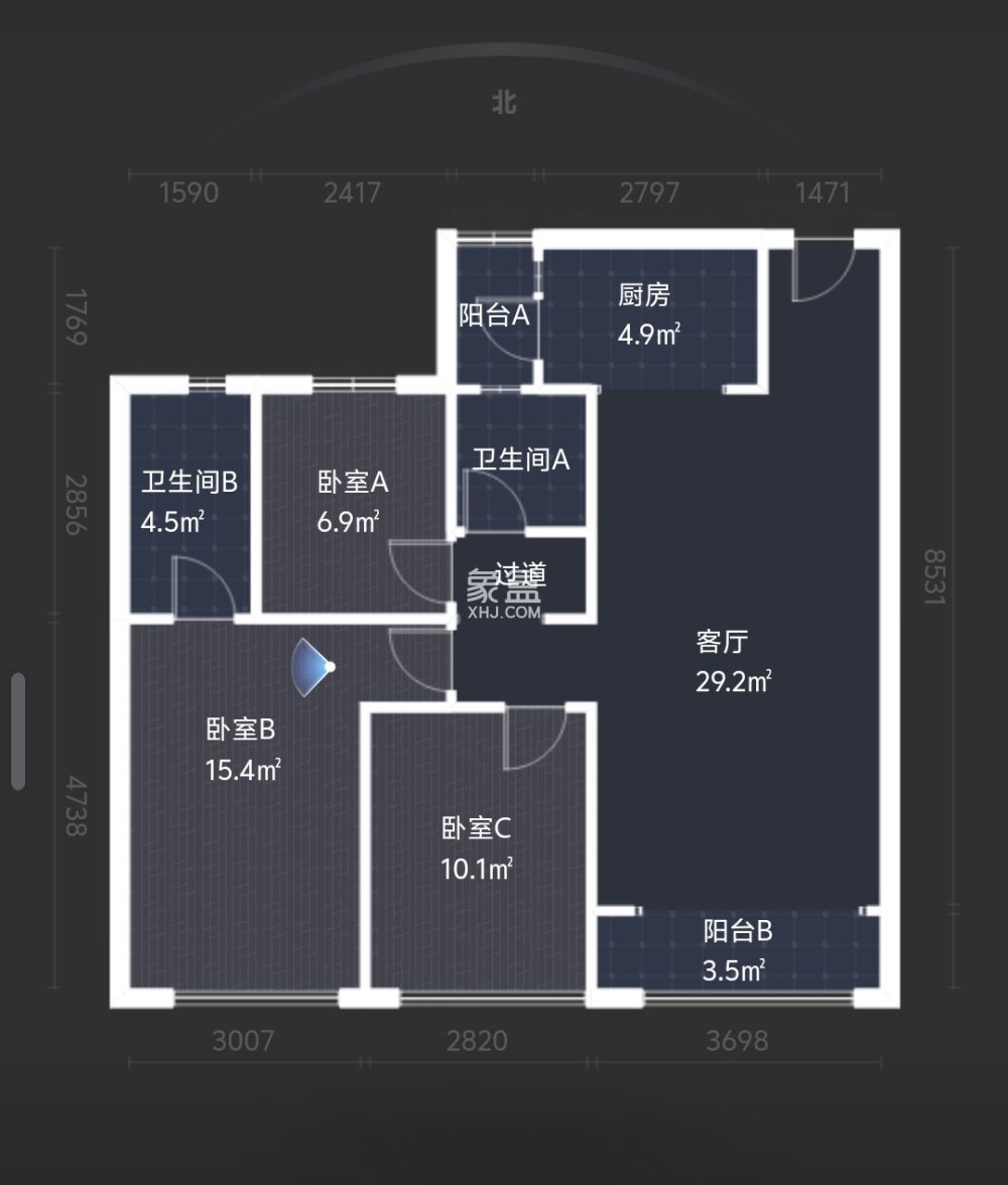 奥园广场  3室2厅2卫    67.8万