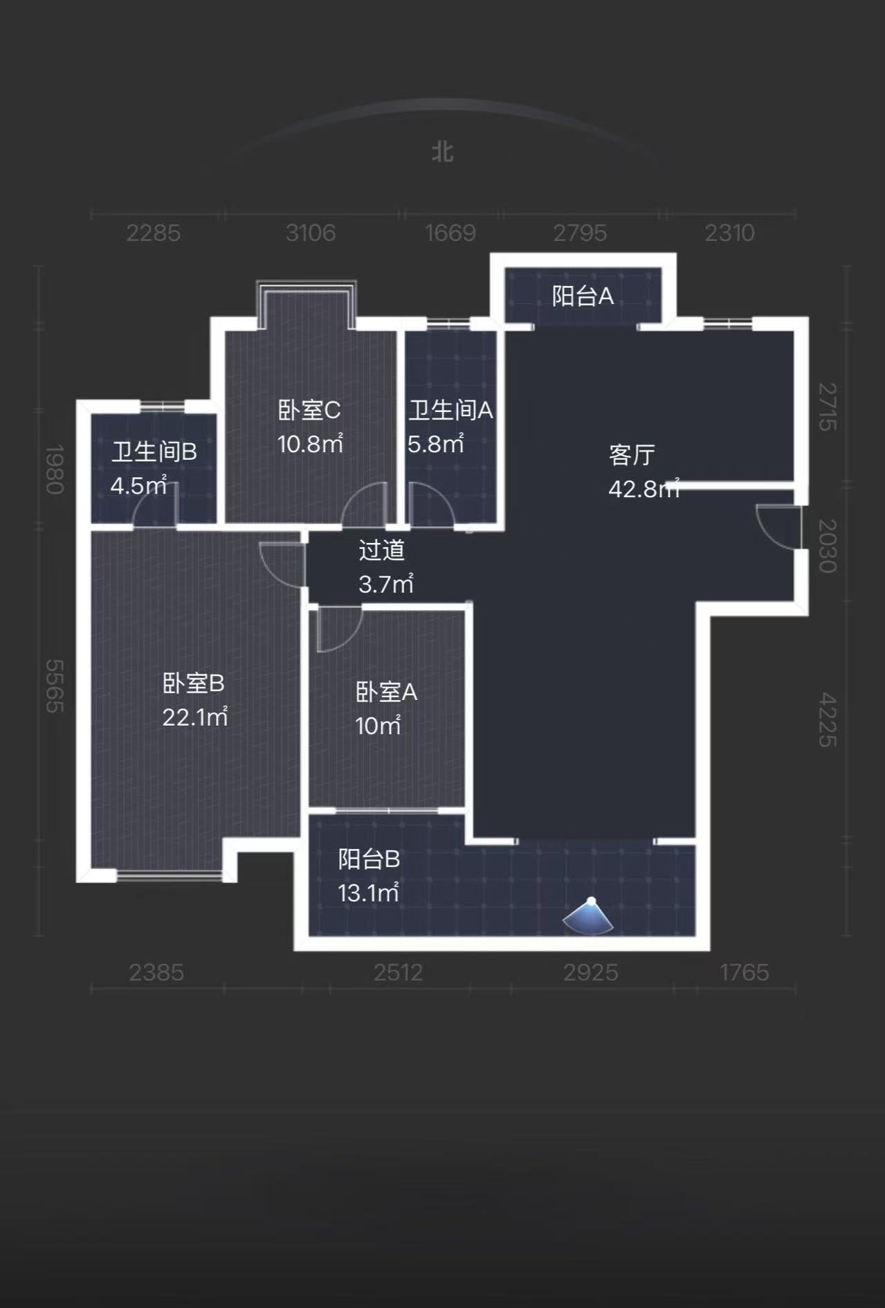 建设家园  3室2厅2卫   54.60万
