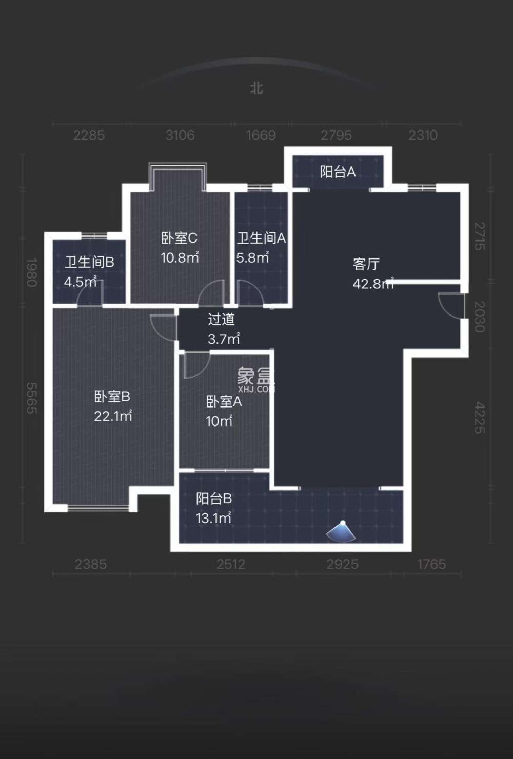 建设家园  3室2厅2卫   54.60万