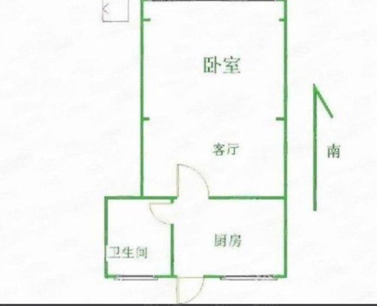 中远公馆  1室1厅1卫    1500.0元/月户型图