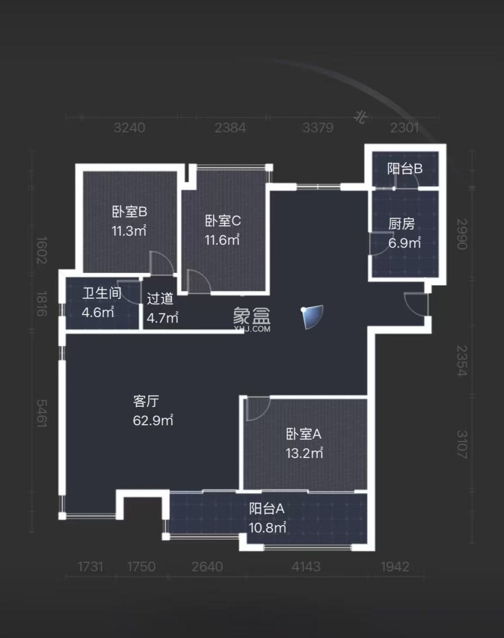 翡翠公园（北大资源）  4室2厅2卫    75.0万