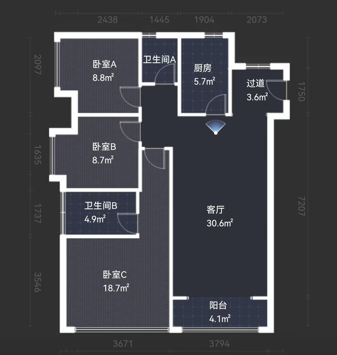 华晨神农湾 3室2厅2卫 96.8万 华晨神农湾 3室2厅2卫 96.8万室内图
