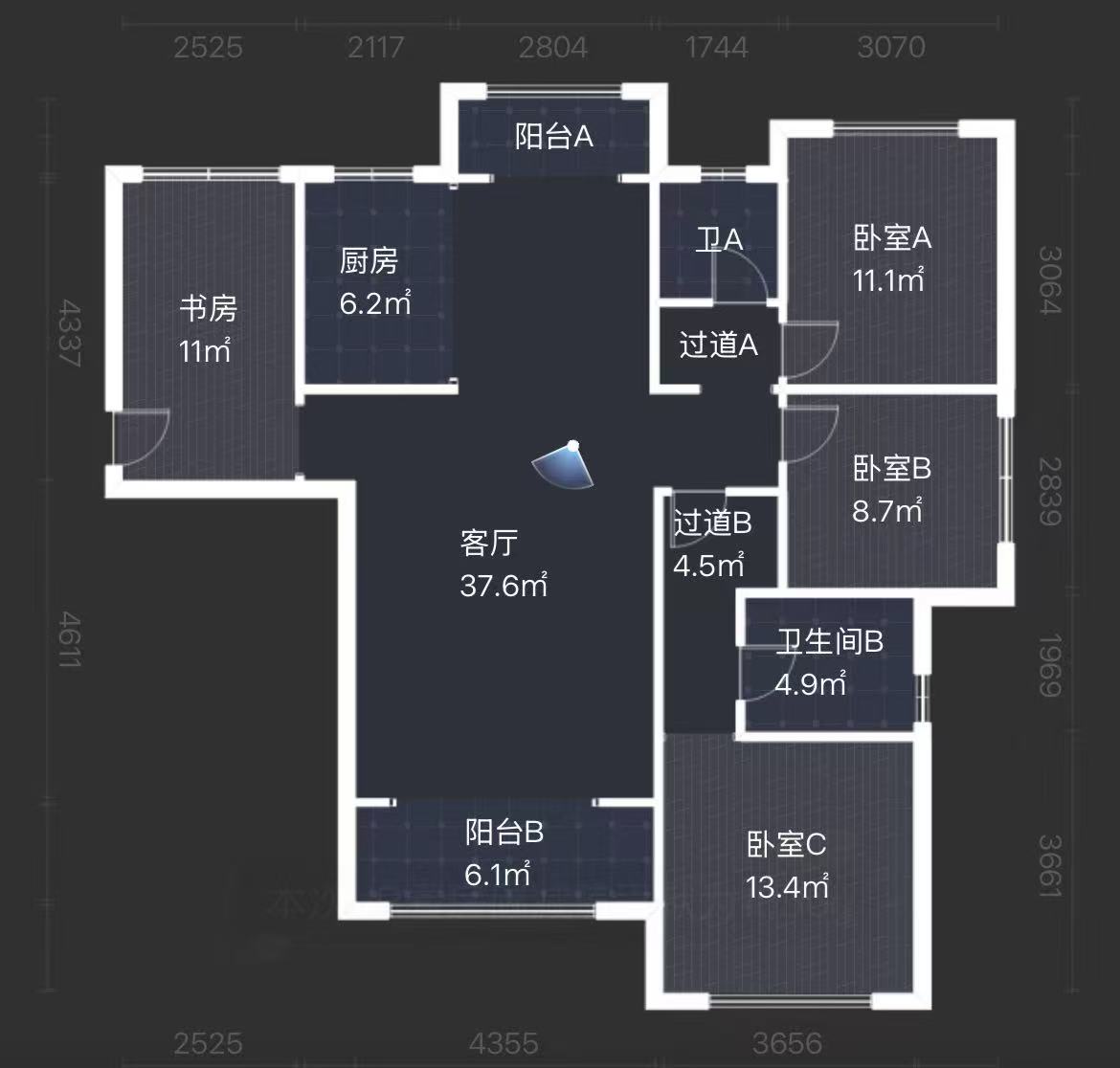 中泰财富湘江 4室2厅2卫 82.0万 中泰财富湘江 4室2厅2卫 82.0万室内图