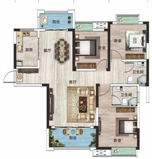美的城三期  3室2厅2卫    63.8万 美的城三期  3室2厅2卫    63.8万