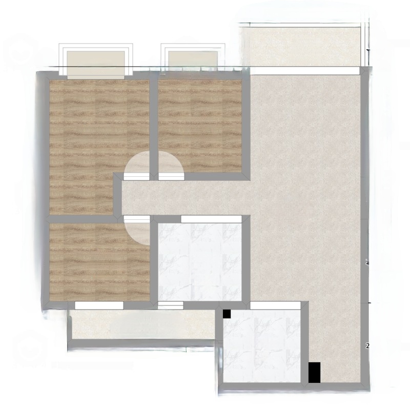 尚东御园 3室2厅2卫 1500.0元/月 尚东御园 3室2厅2卫 1500.0元/月户型图