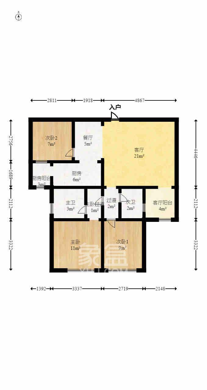 香麓丽舍  3室2厅1卫    2600.0元/月室内图
