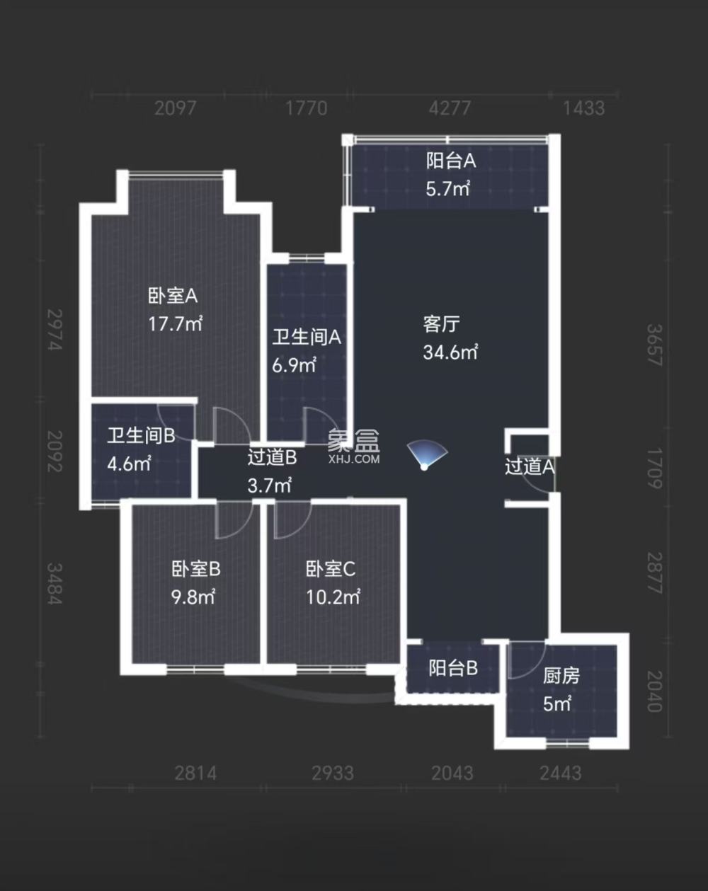 山河锦园  3室2厅2卫    52.0万
