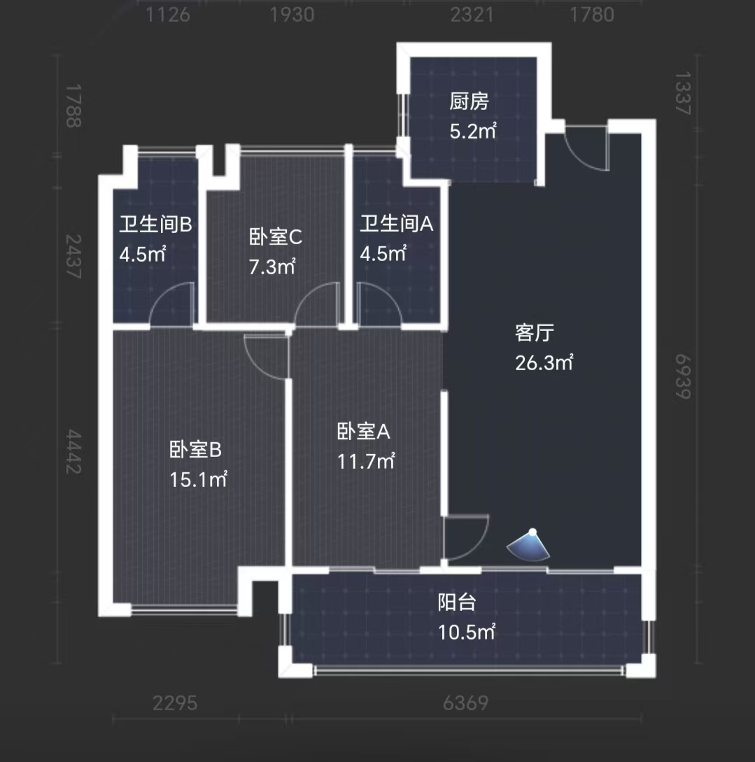 建发央著  3室2厅2卫    69.8万 建发央著  3室2厅2卫    69.8万室内图