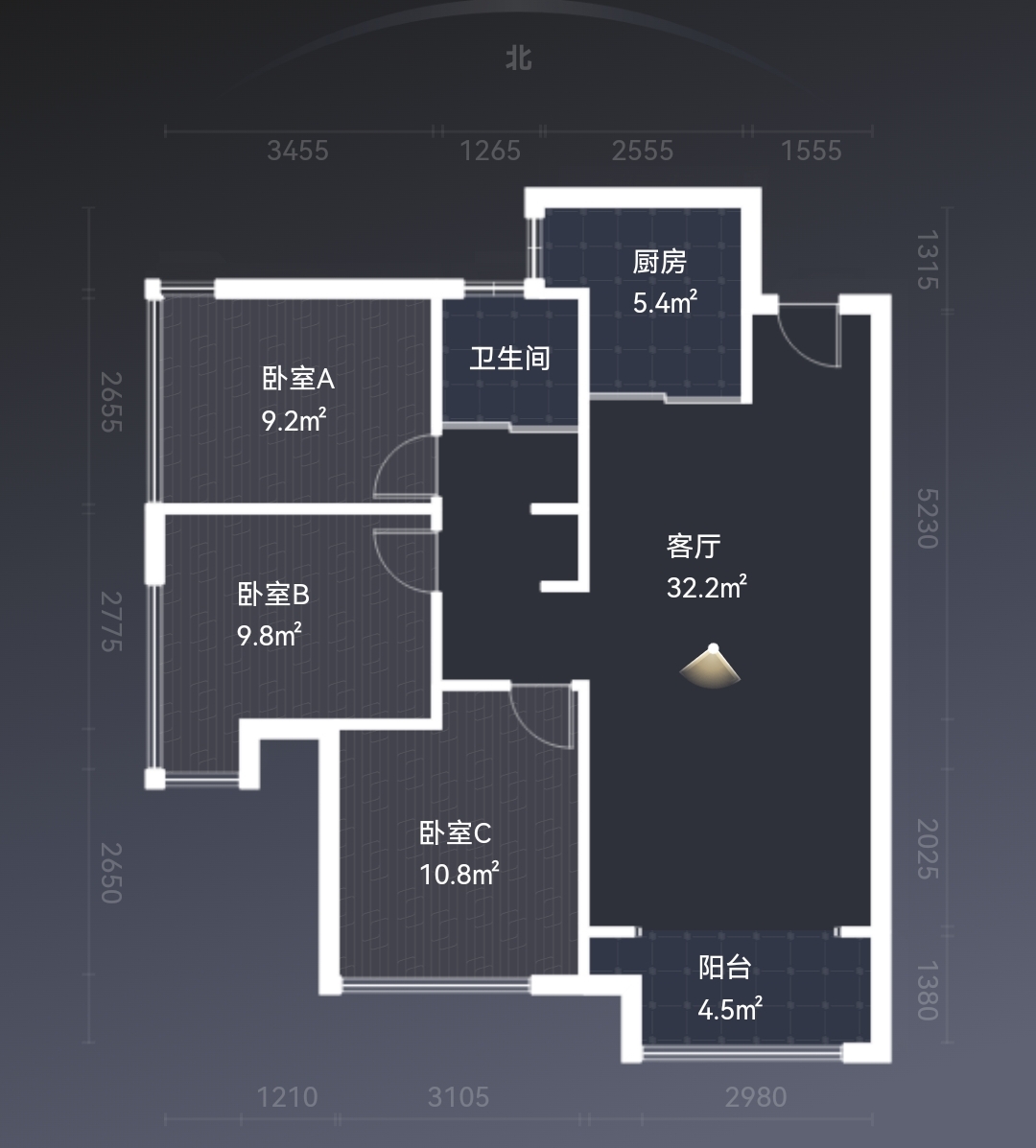 金轮津桥华府 3室2厅1卫 57.8万 金轮津桥华府 3室2厅1卫 57.8万室内图