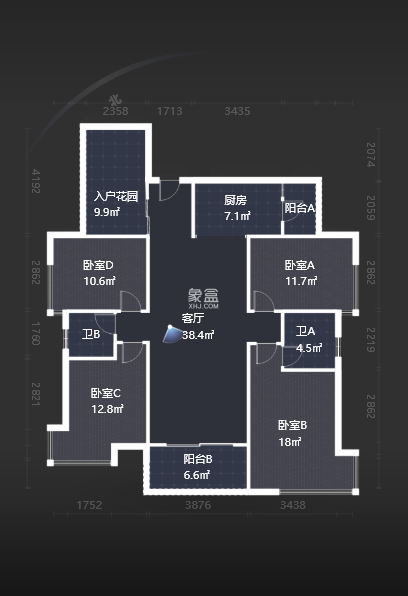蓝溪谷  5室2厅2卫   69.80万