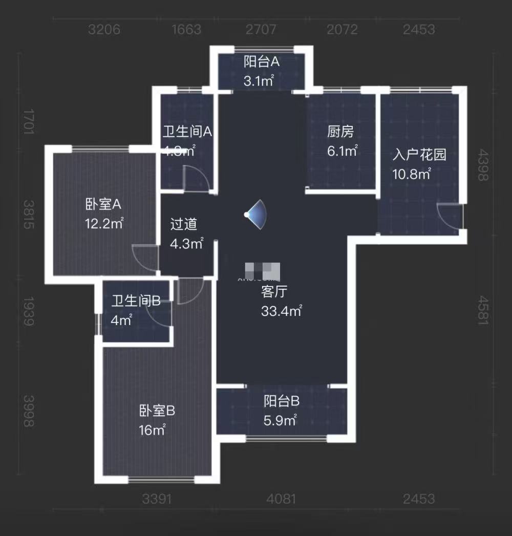 中泰财富湘江 4室2厅2卫 107.0万 中泰财富湘江 4室2厅2卫 107.0万室内图