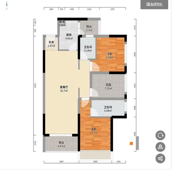城市公园 3室2厅2卫 32.0万 城市公园 3室2厅2卫 32.0万室内图