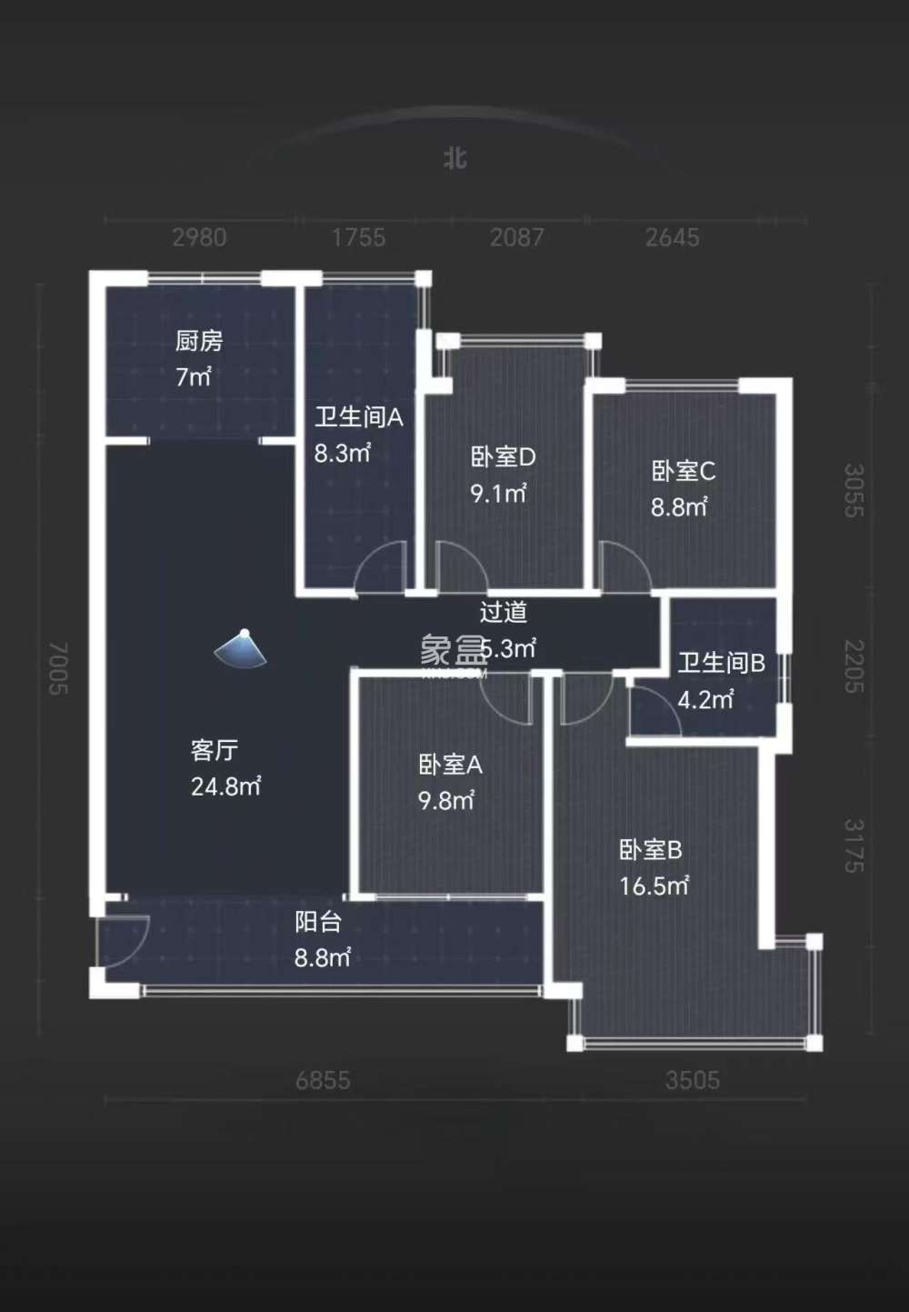 中房天玺湾  4室2厅2卫    78.0万