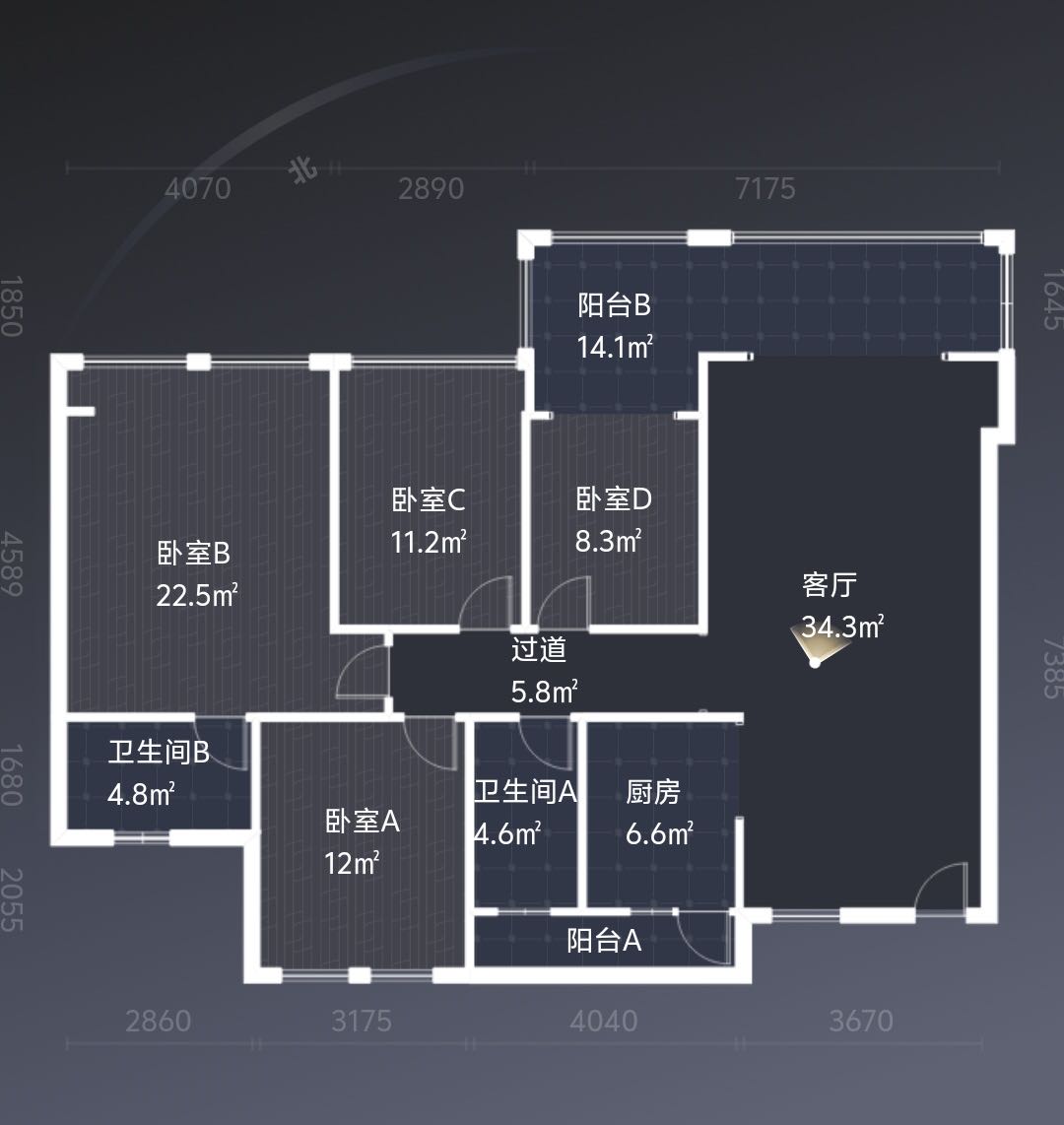 海创明珠壹号 4室2厅2卫 98.8万 海创明珠壹号 4室2厅2卫 98.8万室内图