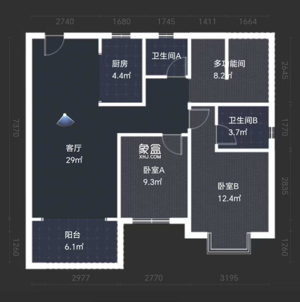 亿都时光 3室2厅1卫 62.0万 亿都时光 3室2厅1卫 62.0万室内图