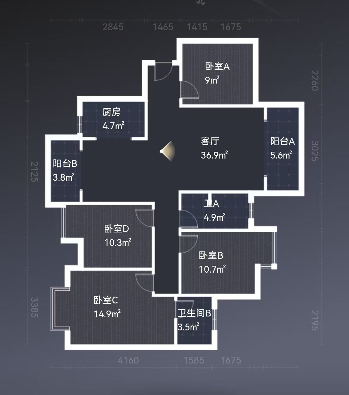 提香蓝岸  4室2厅2卫    56.0万