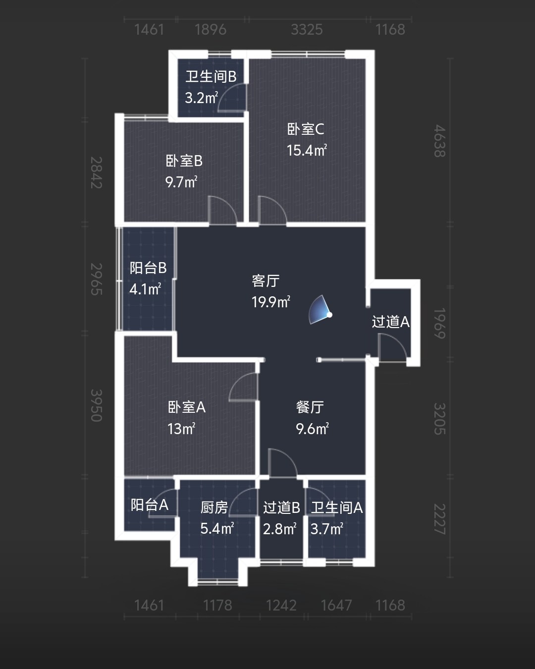 天台小区  3室2厅1卫    24.8万室内图
