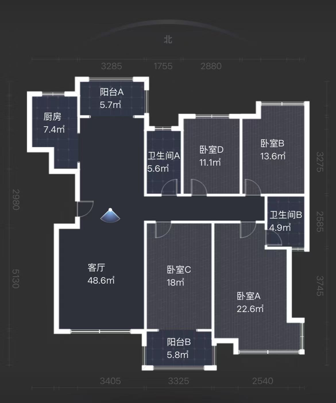 颐景园  4室2厅2卫    72.0万室内图