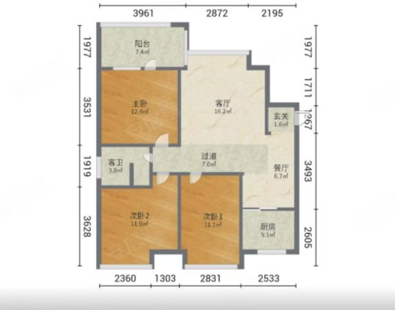 尚格名城香榭丽舍 3室2厅2卫 78.0万 尚格名城香榭丽舍 3室2厅2卫 78.0万室内图
