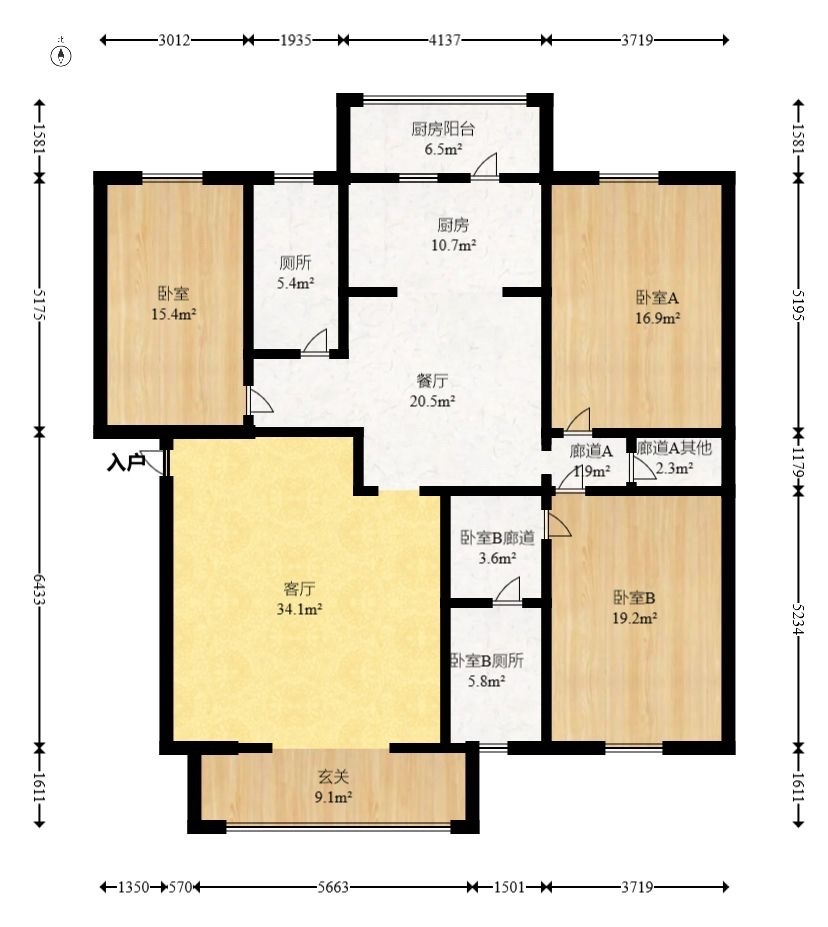 江山帝景雅典  2室2厅1卫    2200.0元/月 江山帝景雅典  2室2厅1卫    2200.0元/月户型图