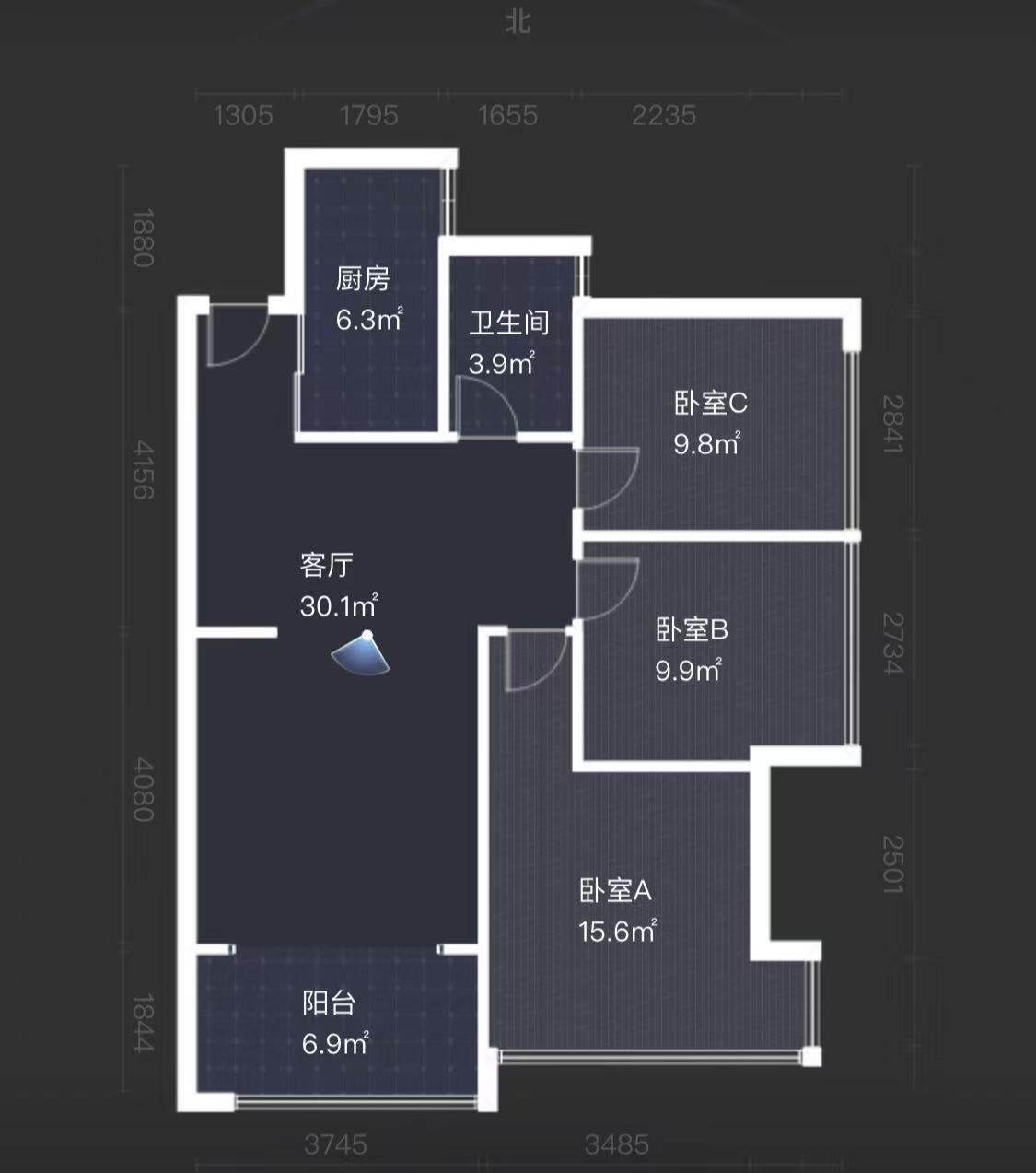 庐山春天早安华晨 3室2厅1卫 49.5万 庐山春天早安华晨 3室2厅1卫 49.5万室内图