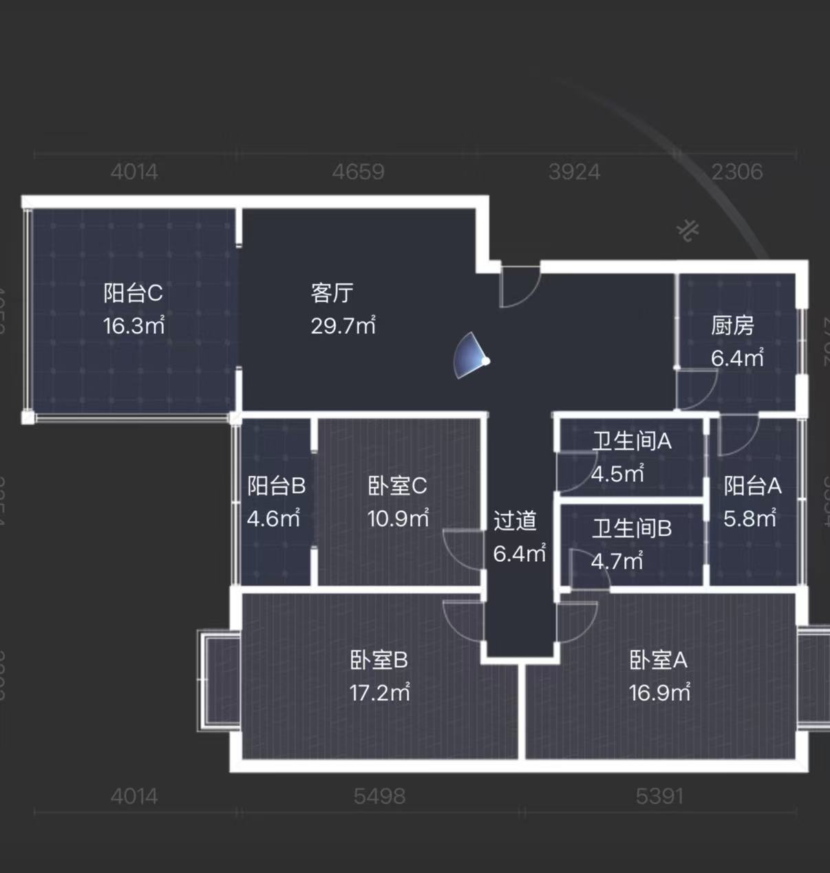 顺鑫佳园  3室2厅2卫    32.8万室内图