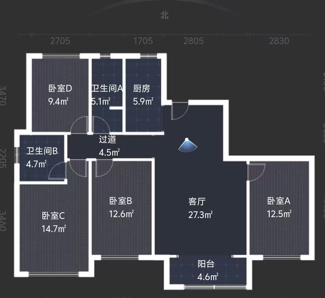 美丽潇湘 3室2厅2卫 62.0万 美丽潇湘 3室2厅2卫 62.0万室内图