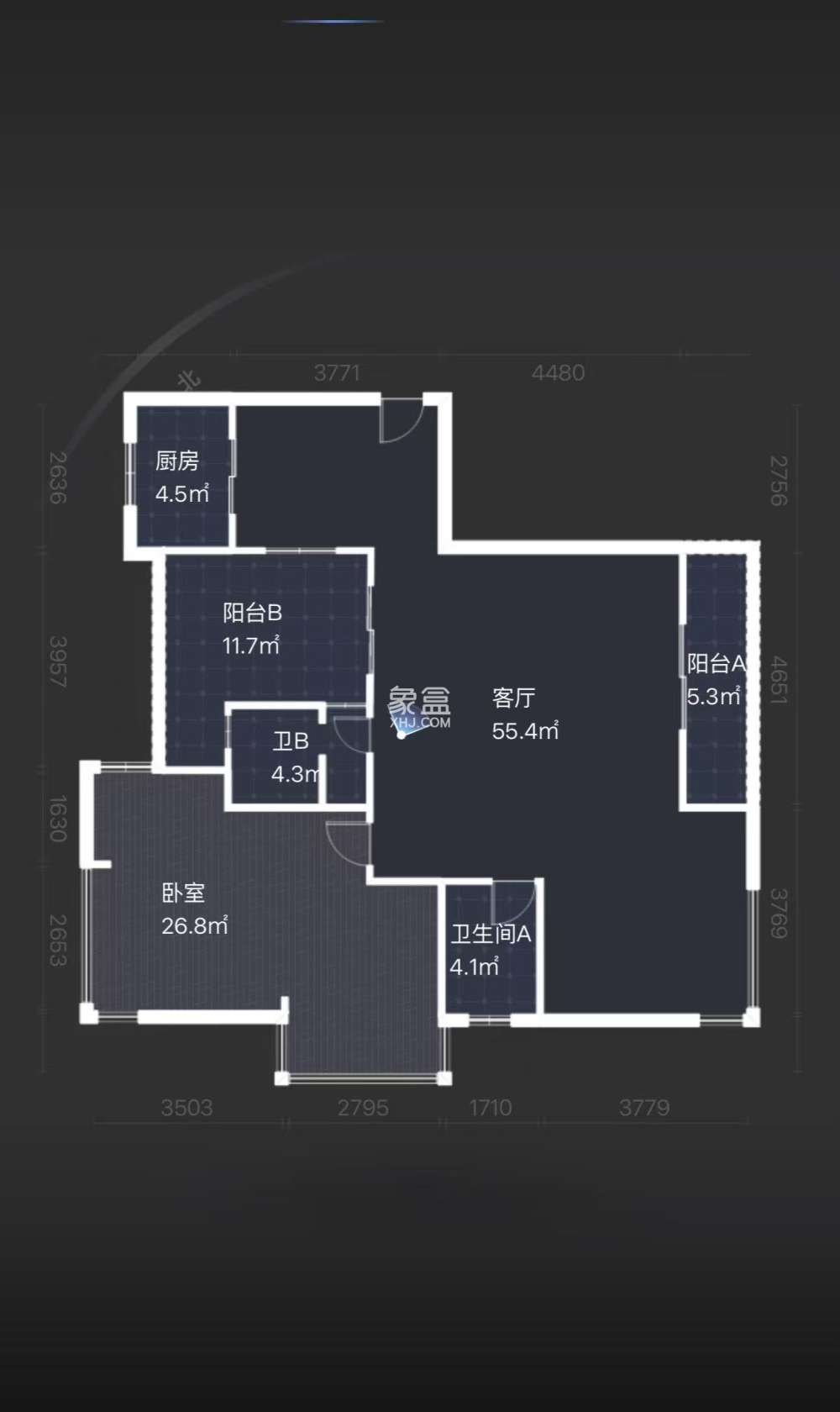 金域半岛  4室2厅2卫    55.6万