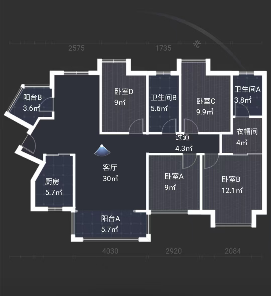 中建御山和苑  4室2厅2卫    78.8万室内图