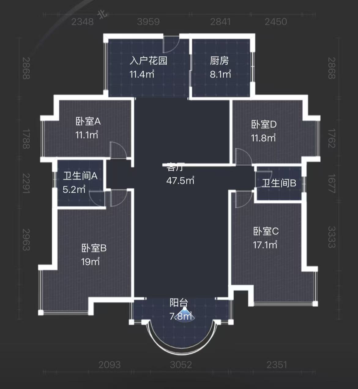 株洲锦绣江山  4室2厅2卫    79.8万室内图