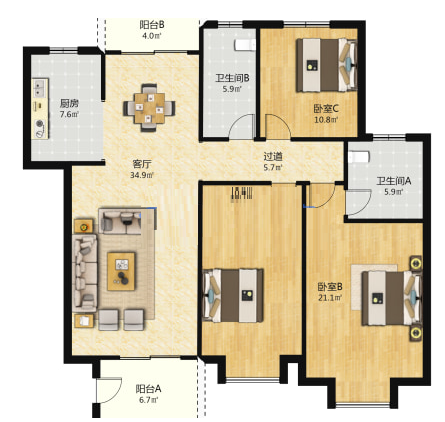 香山美境  3室2厅2卫    68.0万 香山美境  3室2厅2卫    68.0万