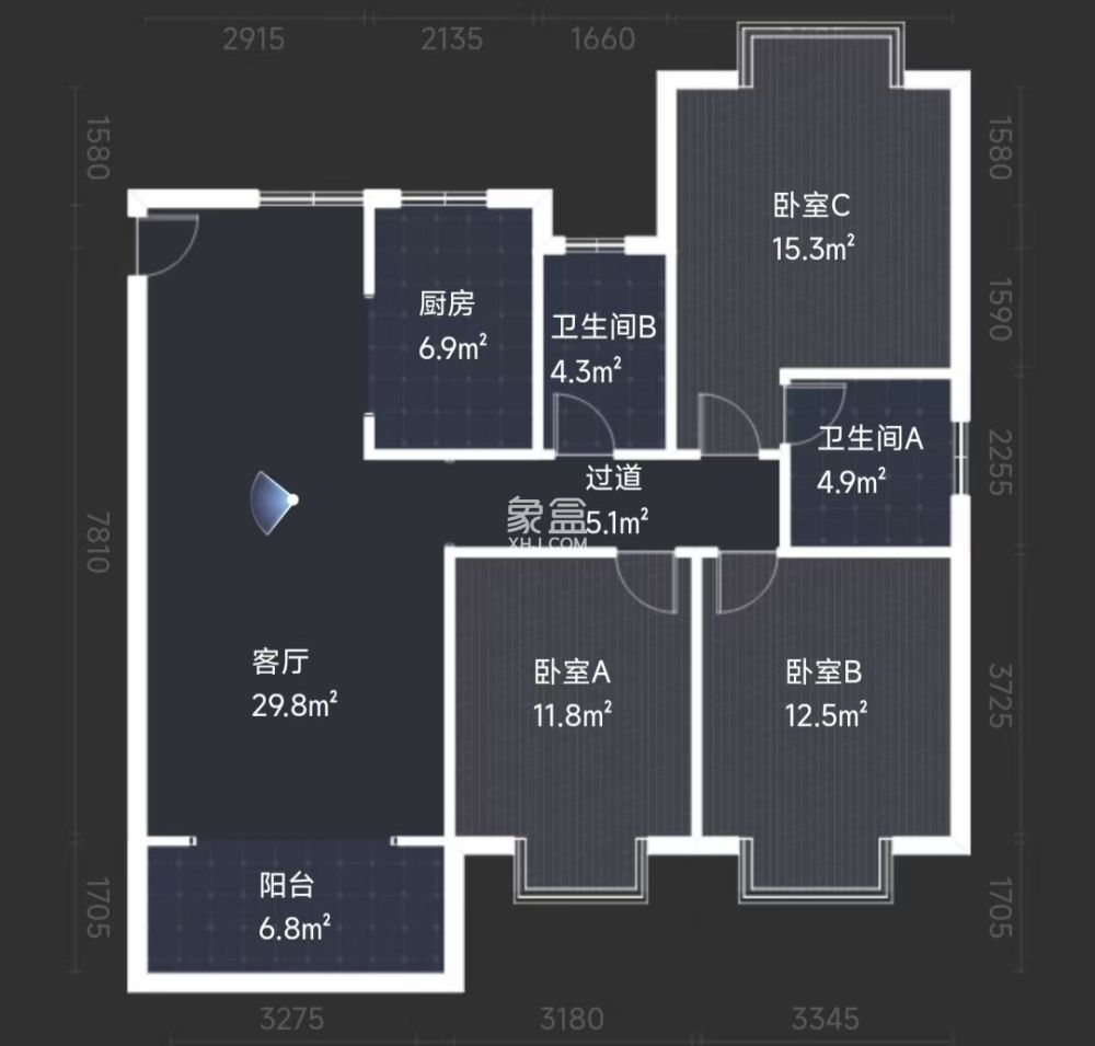 体育新城  3室2厅2卫    48.0万