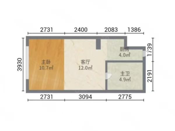 新桂公馆 1室1厅1卫 10.8万 新桂公馆 1室1厅1卫 10.8万室内图