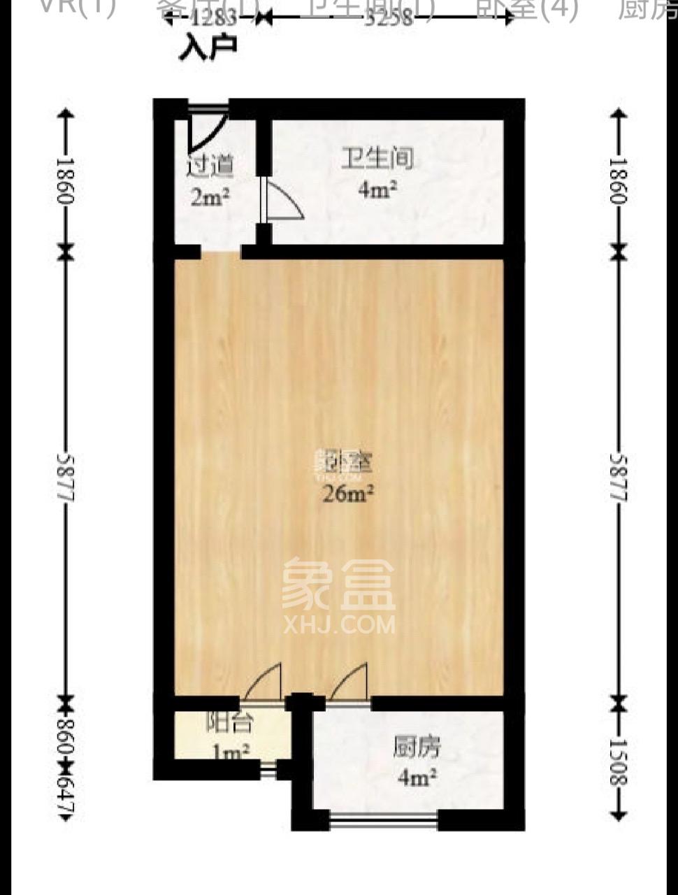 丰园城（鄱阳小区二期）  1室1厅1卫    1500.0元/月室内图