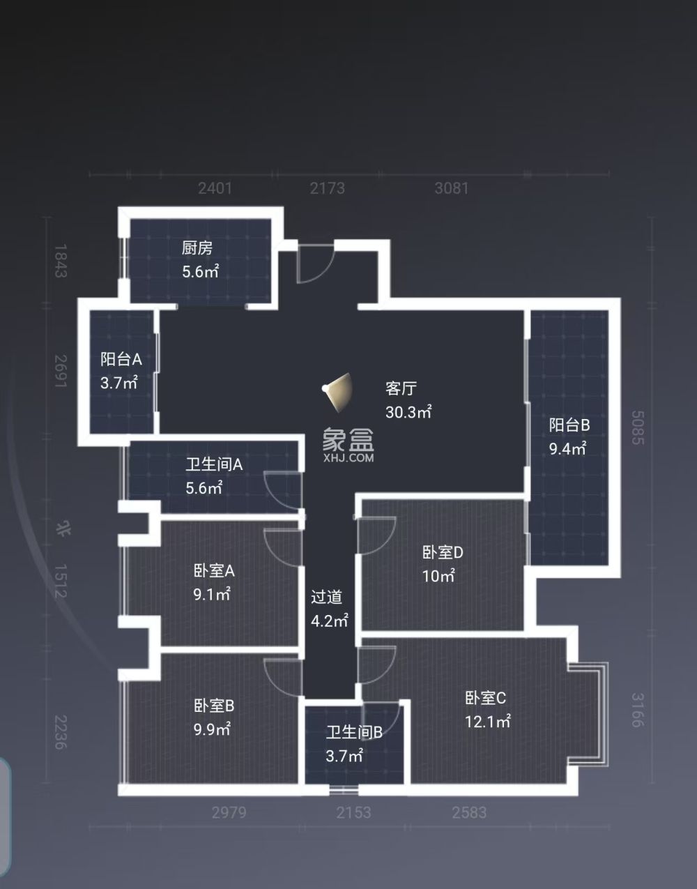 长房君悦公馆  4室2厅2卫    48.0万